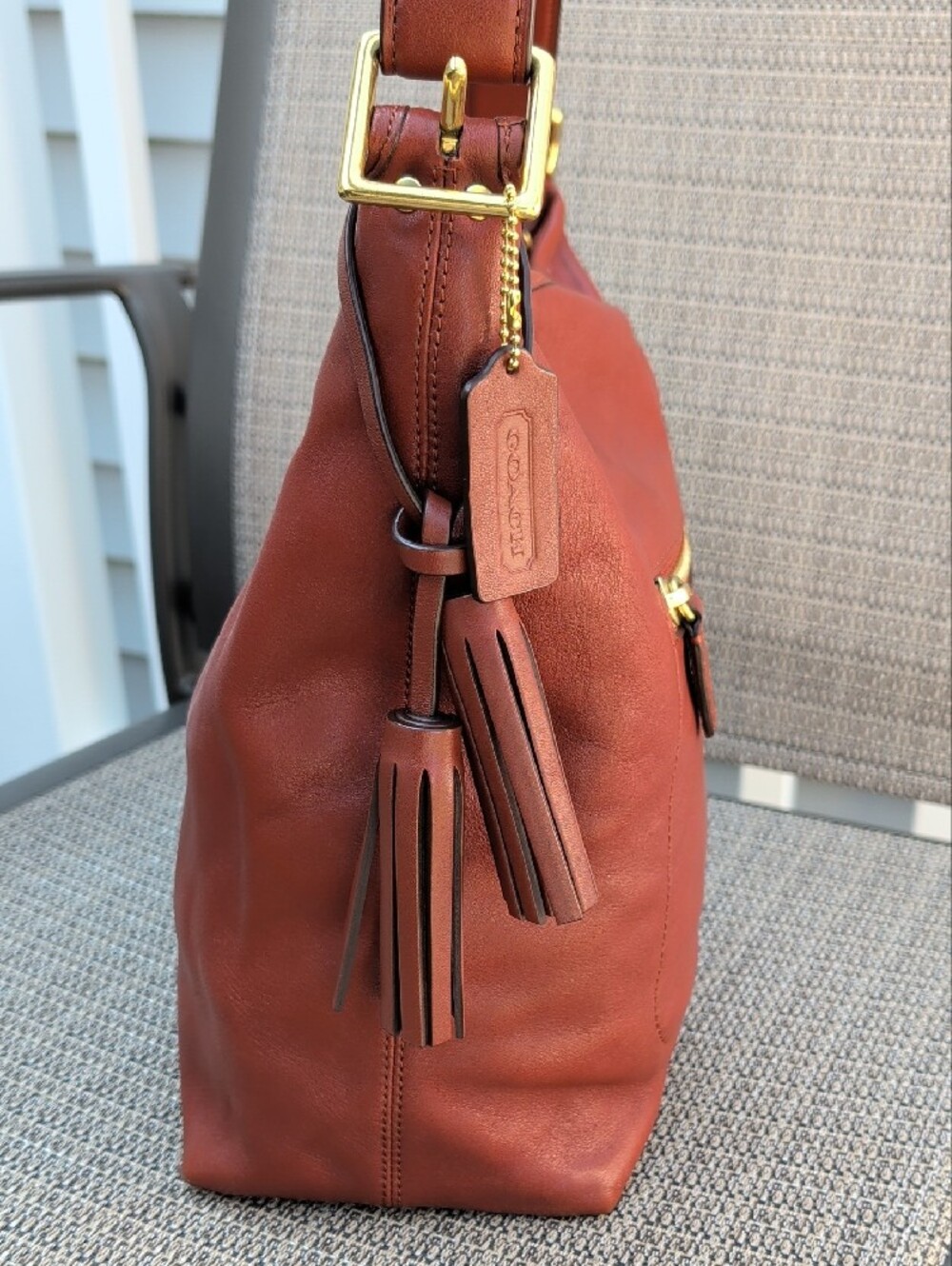 Coach Vintage Legacy Duffle Shoulder Bag Cognac (19889) EUC - Picture 3 of 12